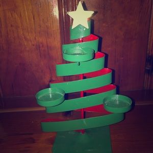 Christmas tree tea light holder